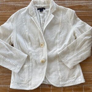 GAP cream Blazer textured Lightweight
